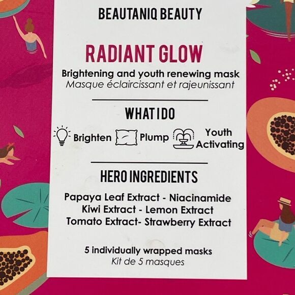 Radiant Glow - Set of 5 Sheet Masks - New in Box - Picture 6 of 6